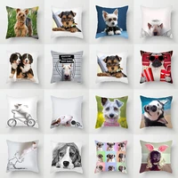 new cartoon dog jarre aero bull flannel pillow cover 45x45 office cushion cover home decoration living room sofa cushion cover