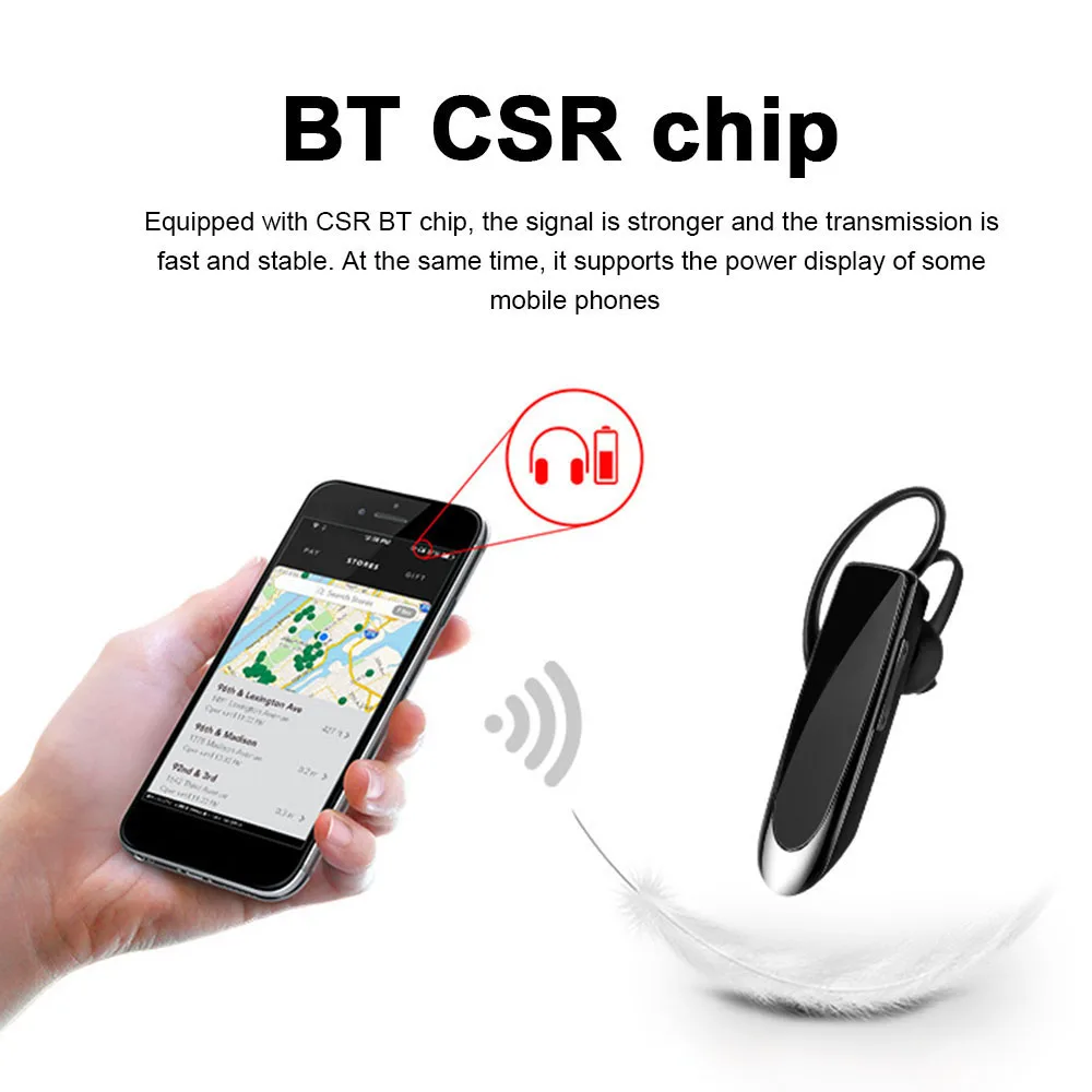 

Bluetooth Headset Bluetooth 5.0 Earbuds Hands-Free Headphone Mini Wireless Headphone Earbuds Earpiece For iPhone xiaomi xiaomi