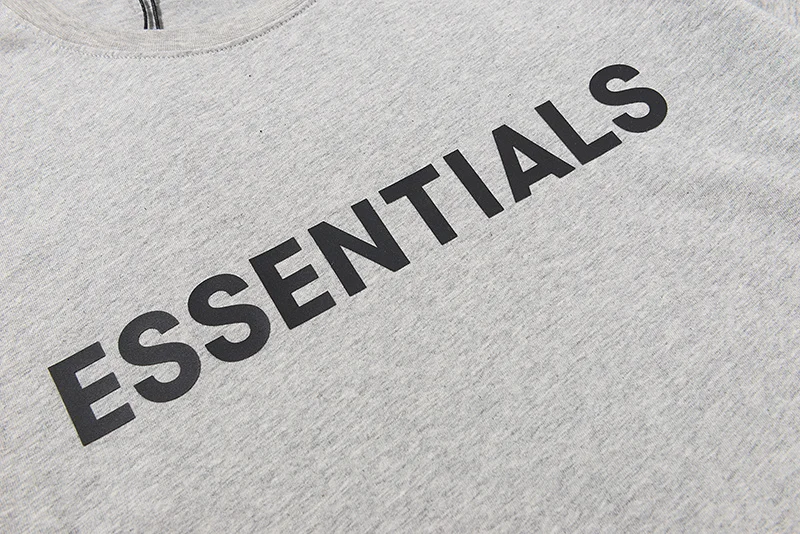 

FOG 2021ss Solid Color Logo Print T-shirt Women Men Couples 100% Cotton Tee Hiphop High Street Oversized Essentials T Shirt