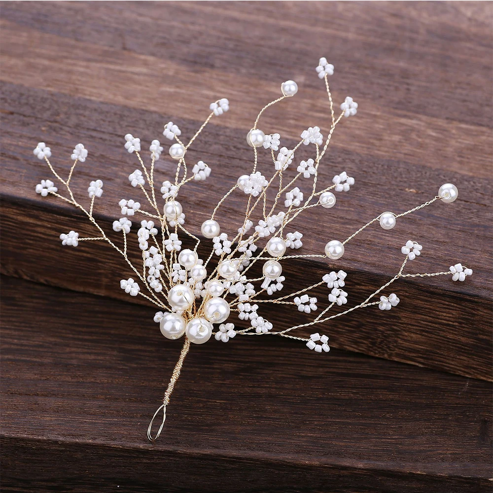 Свадебные жемчужные расчески для волос с цветами стразы шпильки инструменты