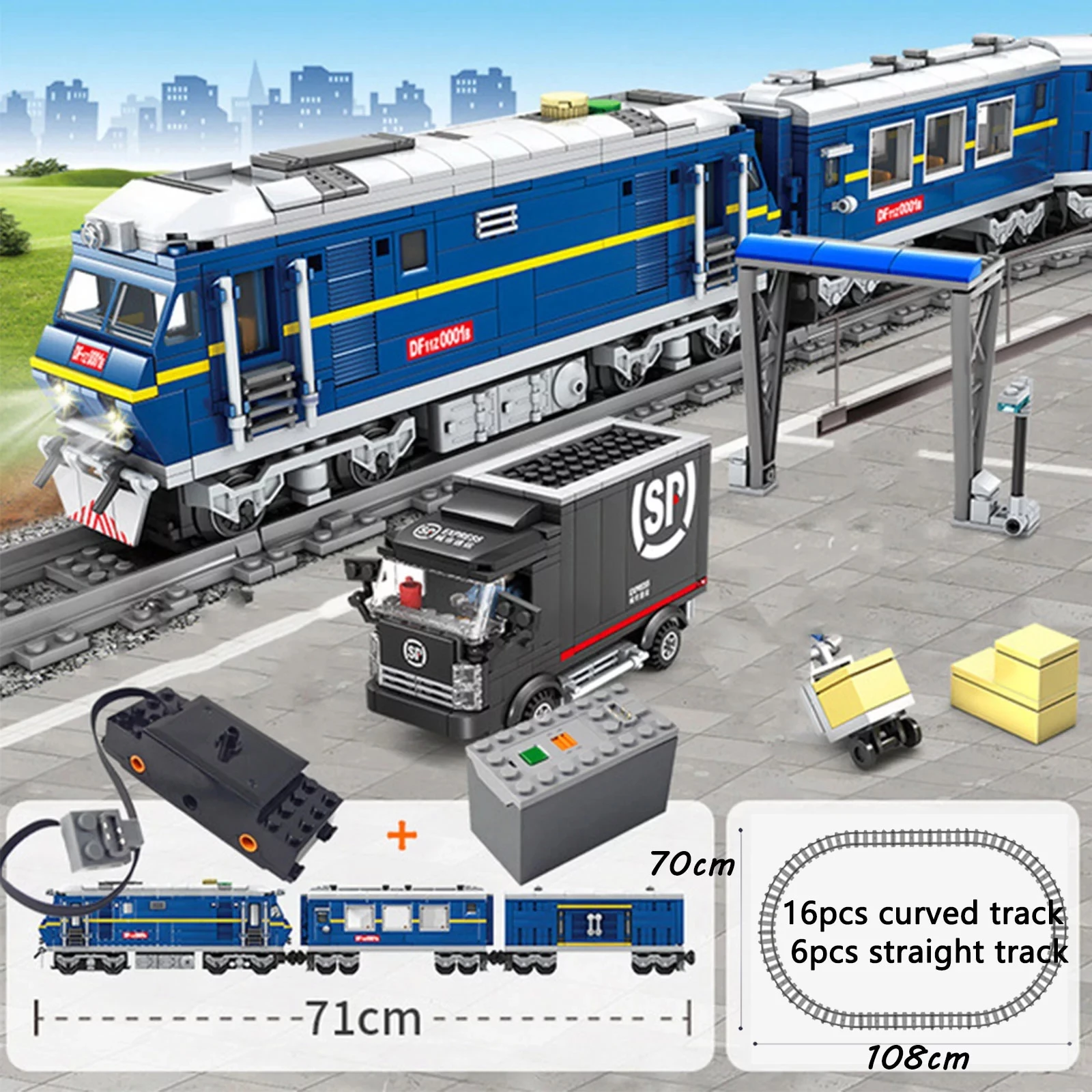 Высокотехнологичный конструктор KAZI City Train Power сделай сам игрушка MOC tech совместим