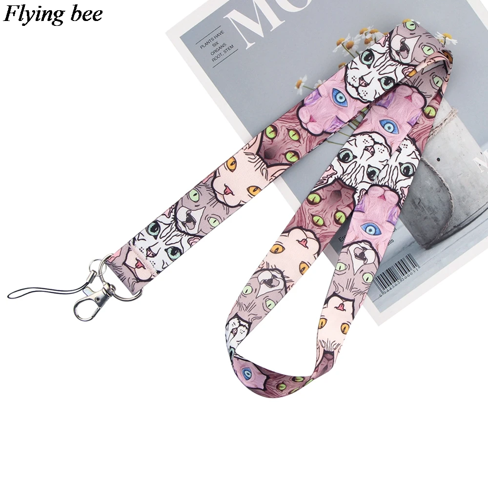 Flyingbee мультфильм кошка животные КЛЮЧИ ID карта тренажерный зал Мобильный телефон