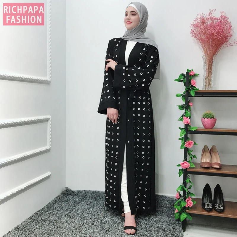 Женское кимоно Caftan Abaya мусульманское платье Дубая индейка женская одежда