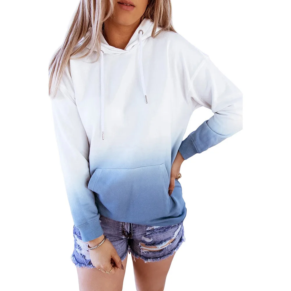 

The new autumn/winter 2020 color-changing hoodie blouse for women with long sleeves is versatile with hat and pocket street