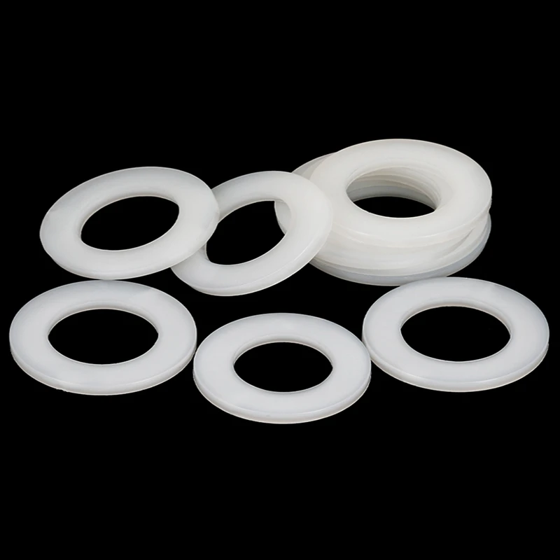 

Белая нейлоновая прокладка Винт утолщенная и увеличенная изоляция плоская пластиковая Резина m2m2.5 М3-20