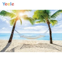 yeele blue sky beach coconut tree hammock baby child portrait photo backdrops nature scenery photo backgrounds for photo studio