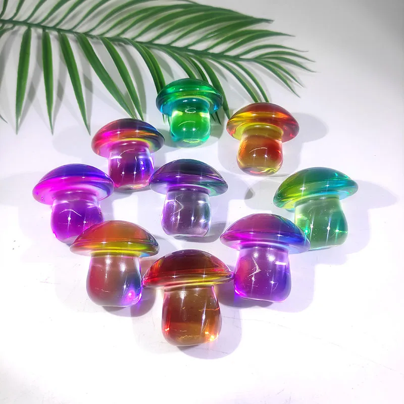 Искусственные хрустальные грибы ручная резьба Ангел Аура Хрустальный гриб для