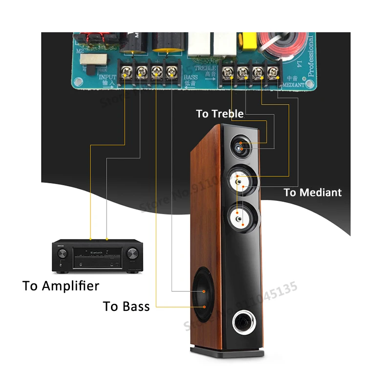 350 Вт аудиоделитель частоты зеленая прочная фотомагнитола для самостоятельной