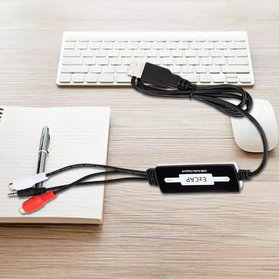 USB карта захвата звука Высококачественная стереокарта с 3 5 миллиметровым