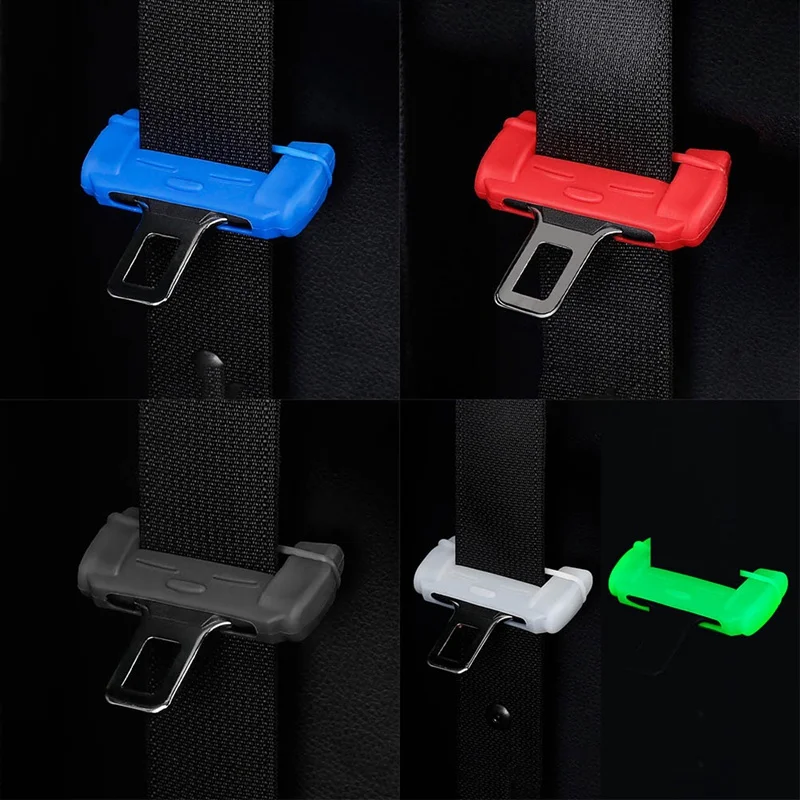 

Universal Car Safety Seat Belt Buckle Clip Silicone Anti Scratch Cover Button Case Car Seat Belt Clip Plug Sleeve-plug Luminous