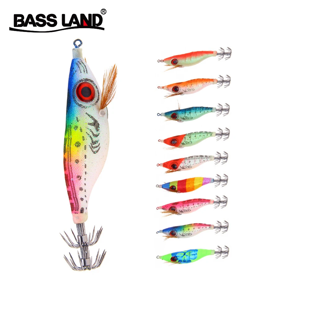 Bassland деревянная креветка с большими глазами Осьминог eging 9 2 г 10 см Каракатица