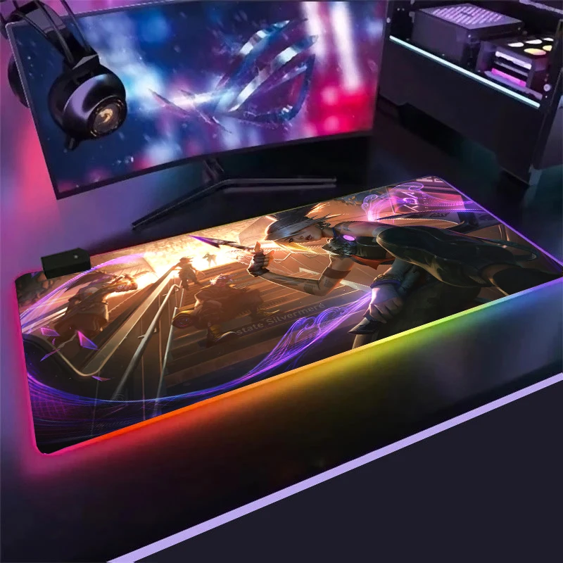 

RGB LOL Player Must-have Game Accessories Mouse Pad Large LED Mouse Pad League of Legends Waterproof Table Mat Can Be Customized