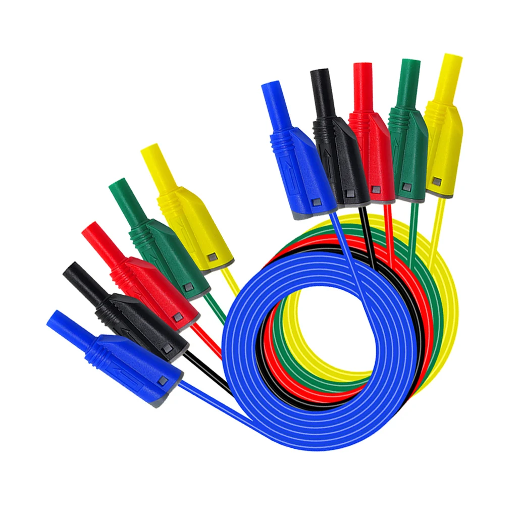 5 шт. тестовый провод свинцовый зонд 4 мм 14awg силиконовый банан в Банановый штекер