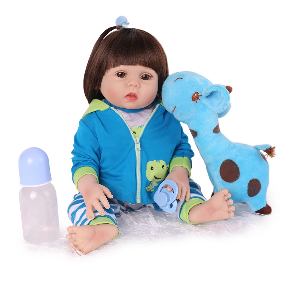 

Реалистичная Мини 19 дюймов Reborn Baby Doll игрушки белая силиконовая кожа мальчик reborn кукла для девочки Ванна игрушка Рождественский подарок на н...
