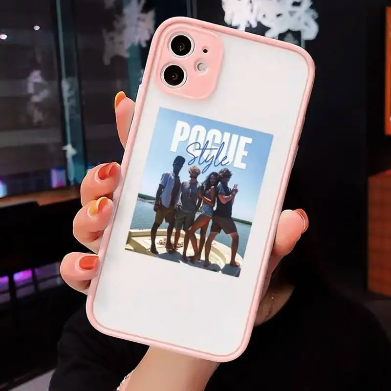 

Outer Banks-Livin' The Pogue Life Phone Case Matte transparent For Pink iPhone 12 Mini 11 Pro XR XS Max 7 8 Plus X Back Cover