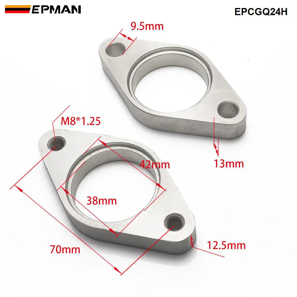 38mm Weld Wastegate Tapped Flange Stainless Steel Fit For Tail EPCGQ24H |