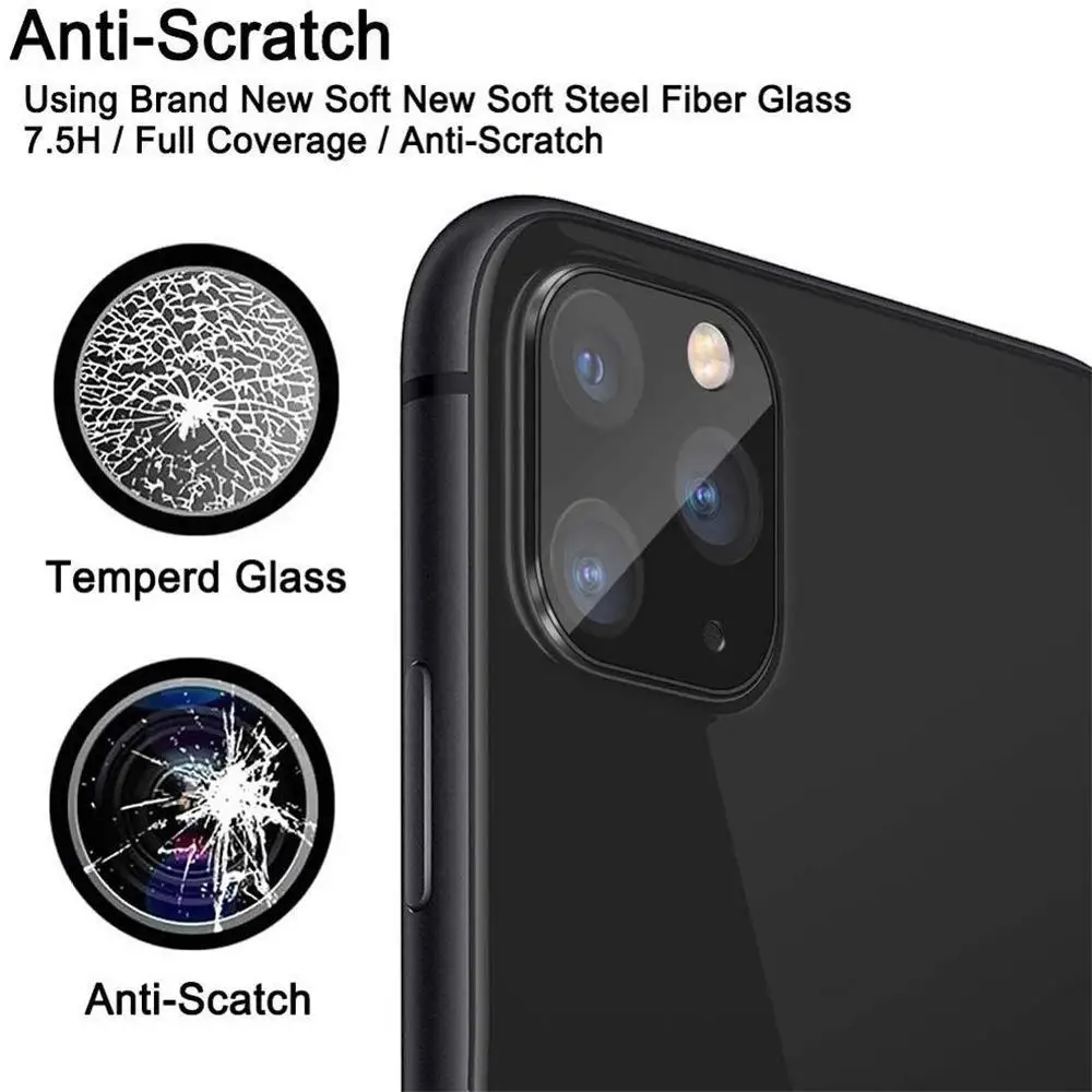 Для iPhone11 Pro задняя камера Объектив металлический задний кольцевой чехол Lentes