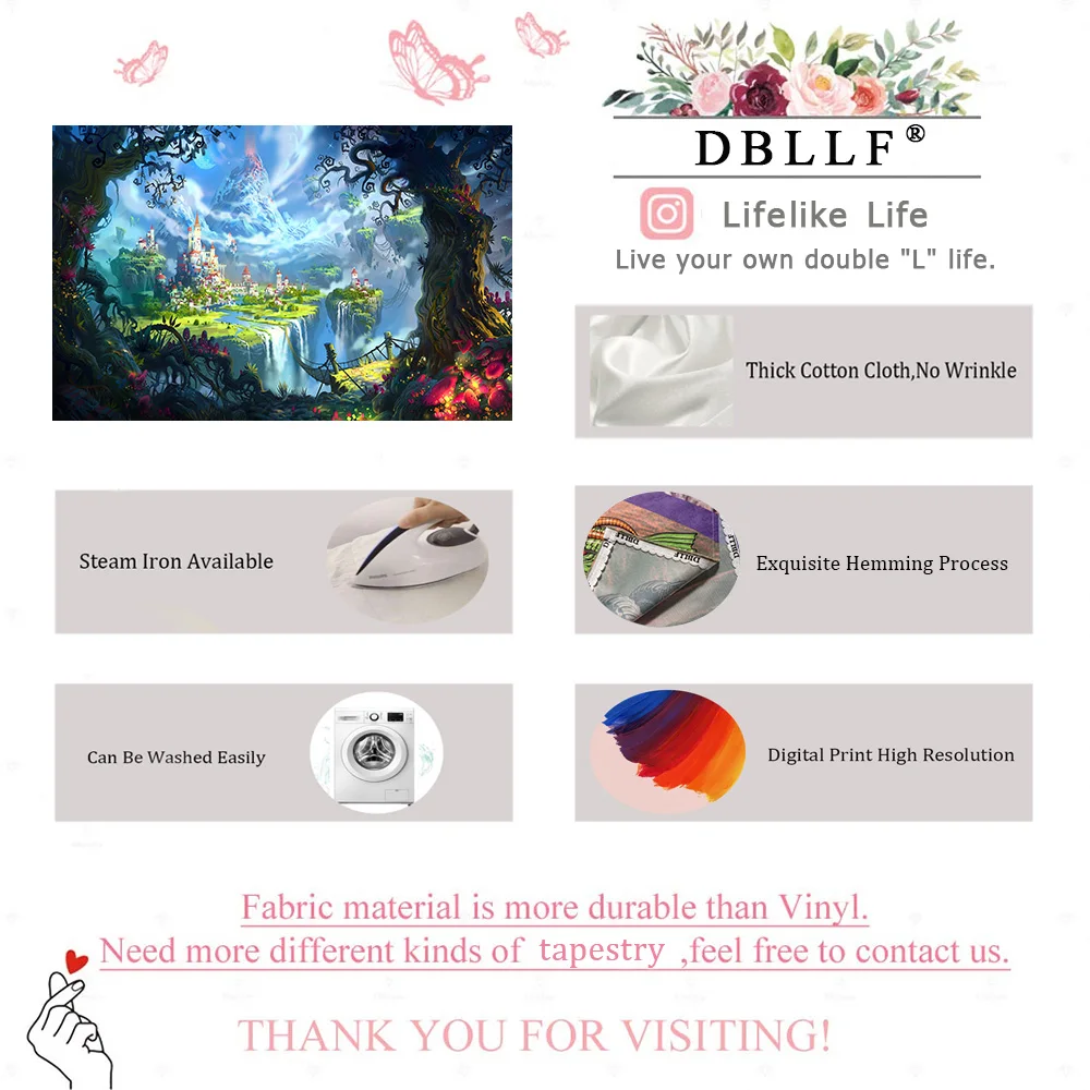 Simsant психоделический гобелен в виде грибов леса сказочный пейзаж ковер Замок