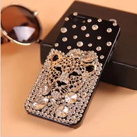 luxury hot tiger leopard head rhinestone diamond glitter bling phone cases for xiaomi mi 8 9 lite se 5x 6x a1 a2 10 pro max2 3