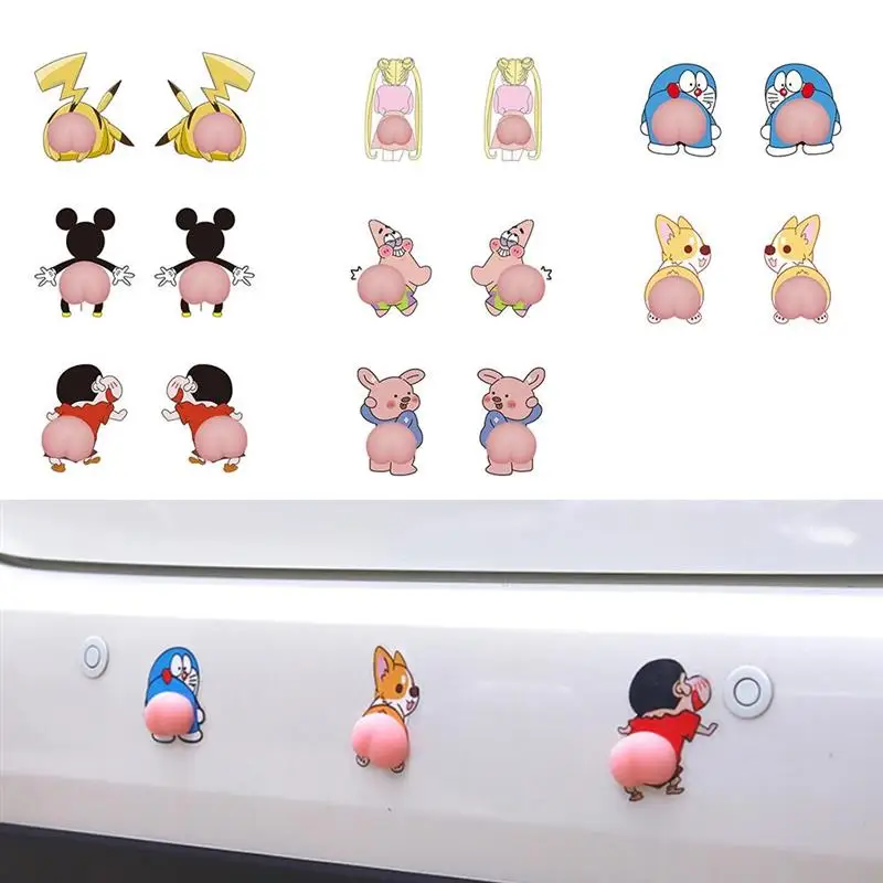 

car Rearview Mirror auto door anime Anti-collision Sticker for volkswagen bmw e46 e90 Golf mercedes honda civic Car accessories