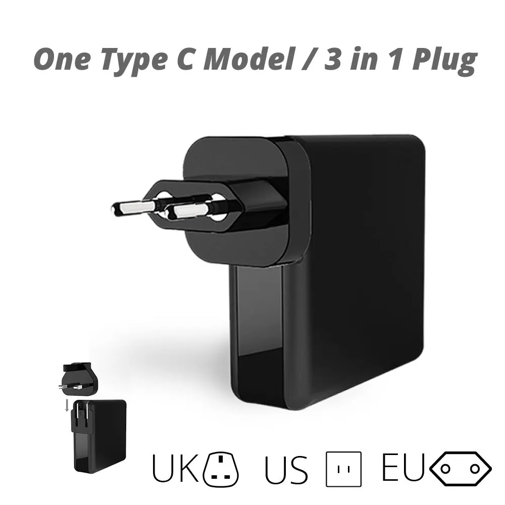 1 type c 3 in 1 Plug 65W USB C Type-C зарядка для ноутбука блок питания для lenovo ThinkPad X1 Carbon ноутбука 01FR024 20V 3.25A - Цвет: 1 type c 3 in 1 Plug