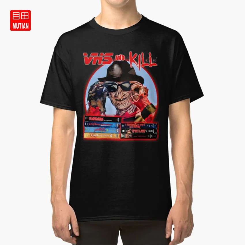 Футболка VHS and Kill vhs kill slasher freddy krueger 80 х годов страшная поп|Мужские футболки| |