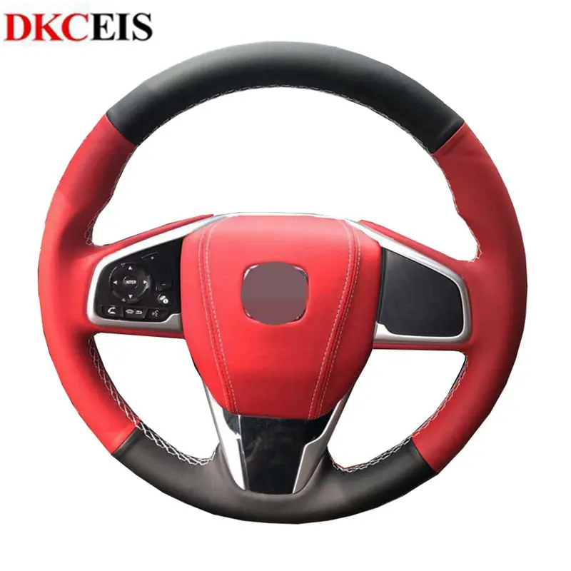 

Car Steering Wheel Cover For Honda Civic Civic 10 2016-2019 CRV CR-V 2017-2019 Clarity 2016-2018 Hand-stitched Genuine Leather