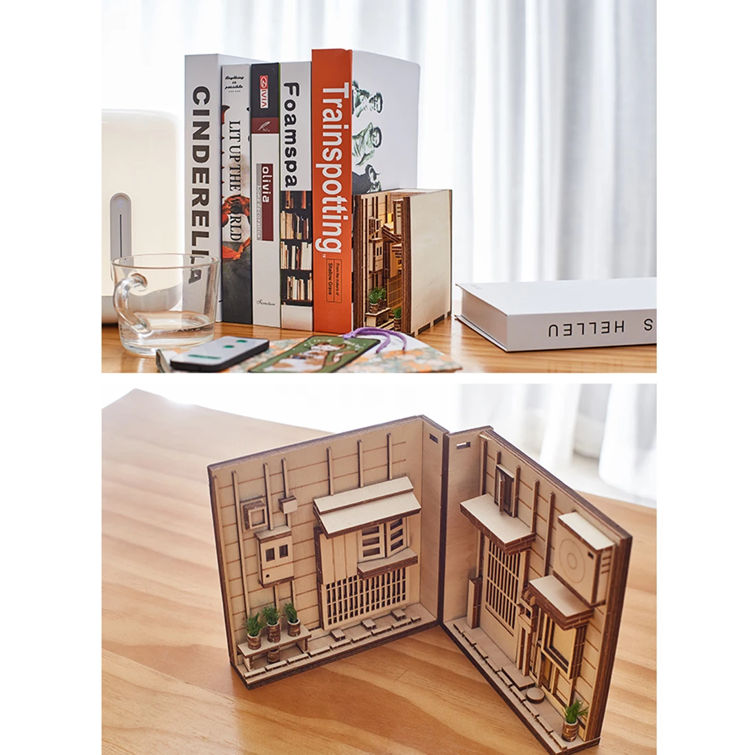 Diagon Alley DIY Деревянные Художественные книжные подставки в сборе модель книги