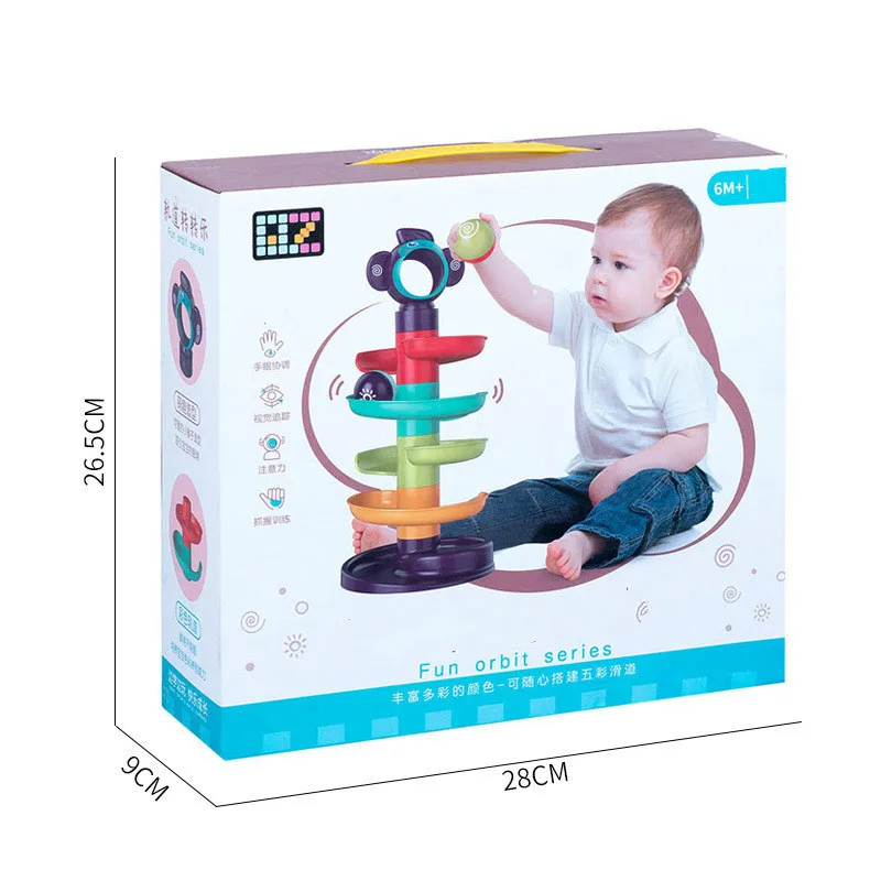 Детский конструктор с поворотным механизмом счастливый вращающийся шарик