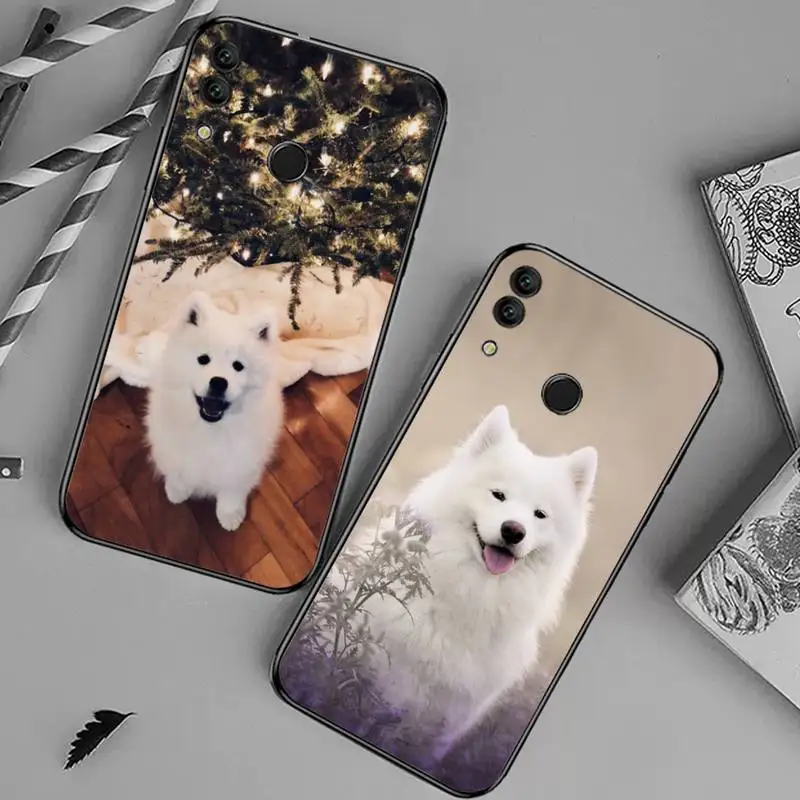 

Cute animal Samoyed Puppy dog Phone Case For Huawei honor Mate 10 20 30 40 i 9 8 pro x Lite P smart 2019 nova 5t