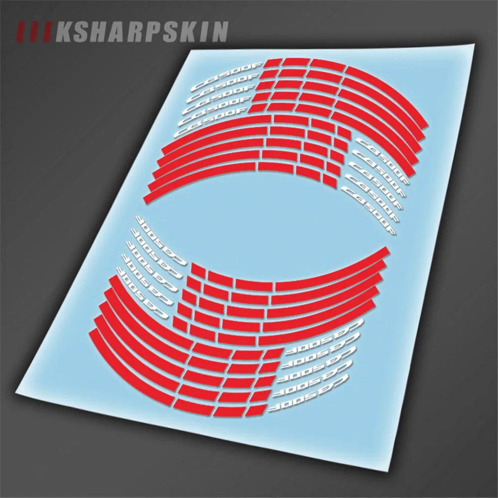 

Motorcycle Wheel Rims Reflective Stickers Tire logo Decals moto decorative Accessories set For Honda CB500F cb500 f