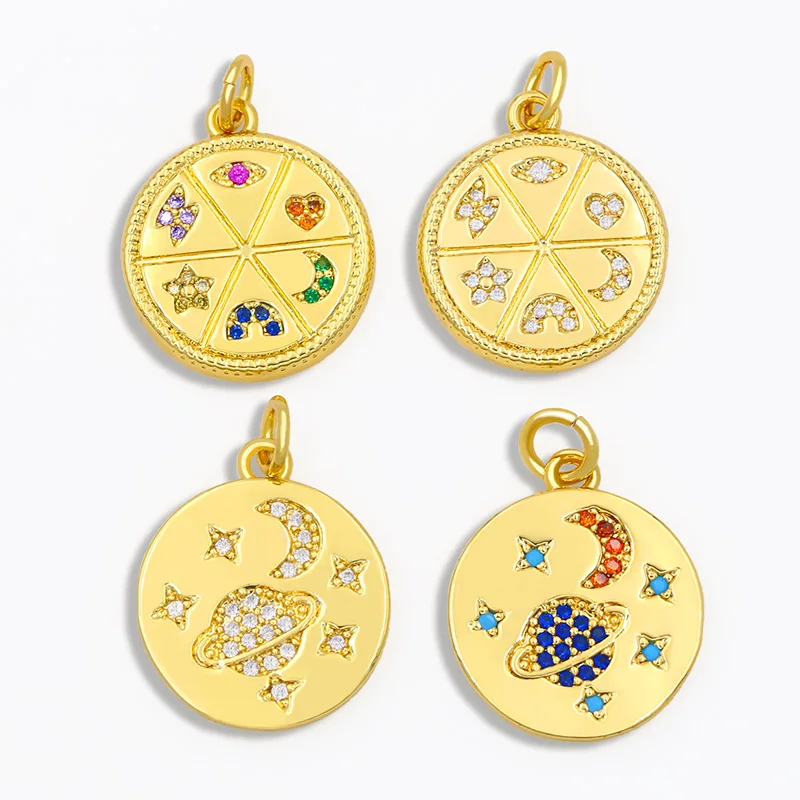 OCESRIO DIY радуга Маленькая Земля круглый кулон для женщин ювелирные изделия Луна