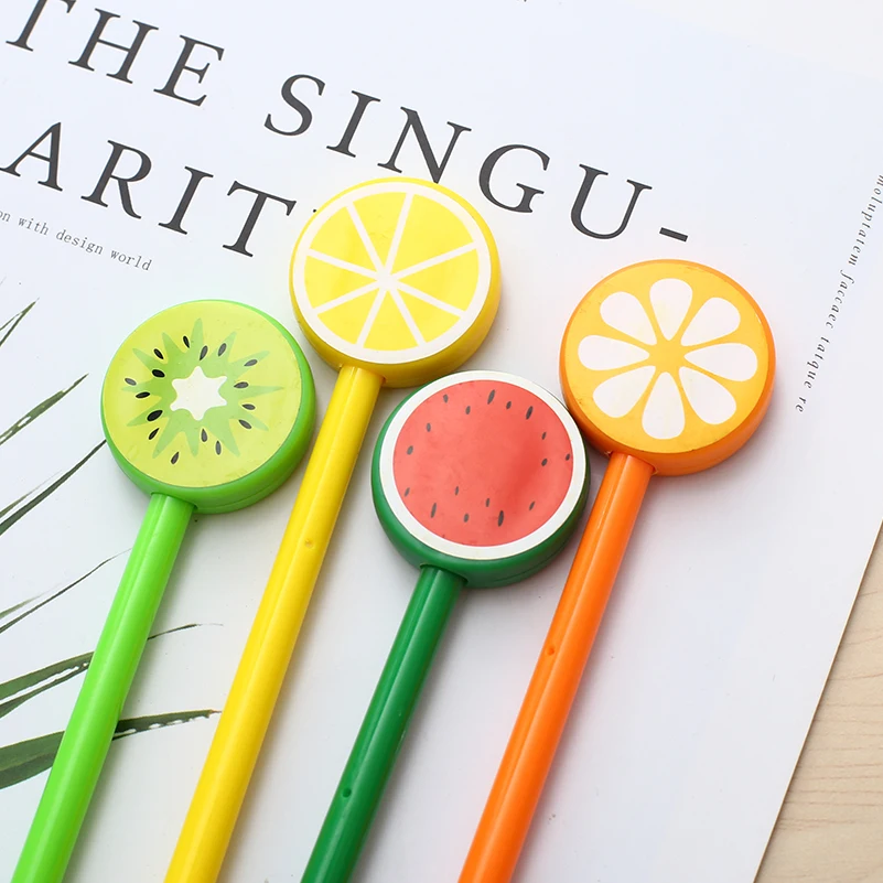 12 шт. креативная Милая фруктовая гелевая ручка забавная каваи канцелярские
