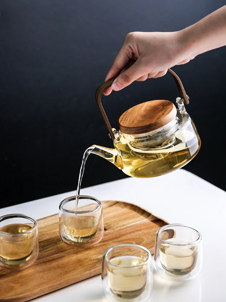 

Японский чайный набор, домашний стеклянный семейный чайный набор, Офисная чайная чашка, простой мини-набор