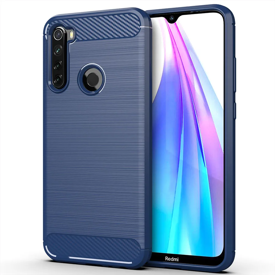 blue Чехол RIJOW для Xiaomi Redmi Note 8 T, чехол Redmi Note8T из углеродного волокна, полностью защитный чехол для телефона Xiomi Redmi Note 8 T, чехол s - Цвет: blue