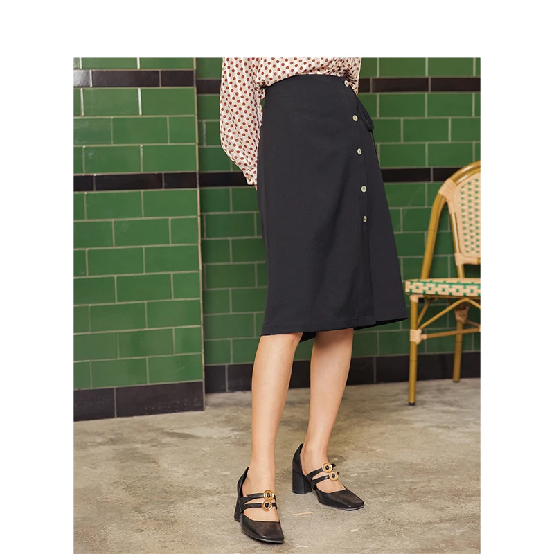 INMAN/весенне-осенняя литературная модная универсальная черная облегающая