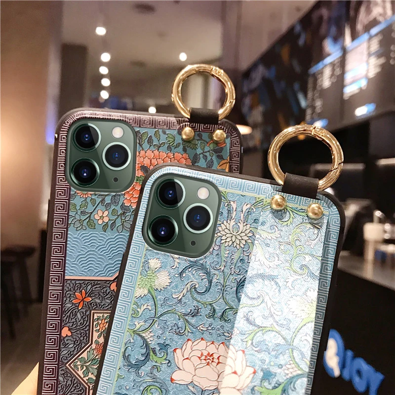 SoCouple Чехол-держатель для телефона для iphone XR X Xs max 11 Pro Max чехол для iphone 7 8 6 6s plus ремешок на запястье Мягкий ТПУ чехлы накладки