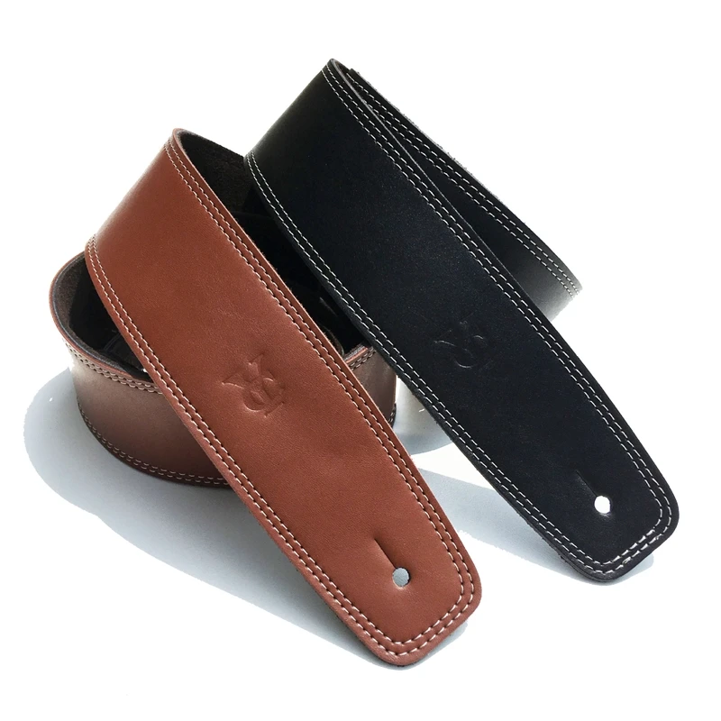 

Leather Guitar Strap Adjustable Soft Bass Straps Accessories Black