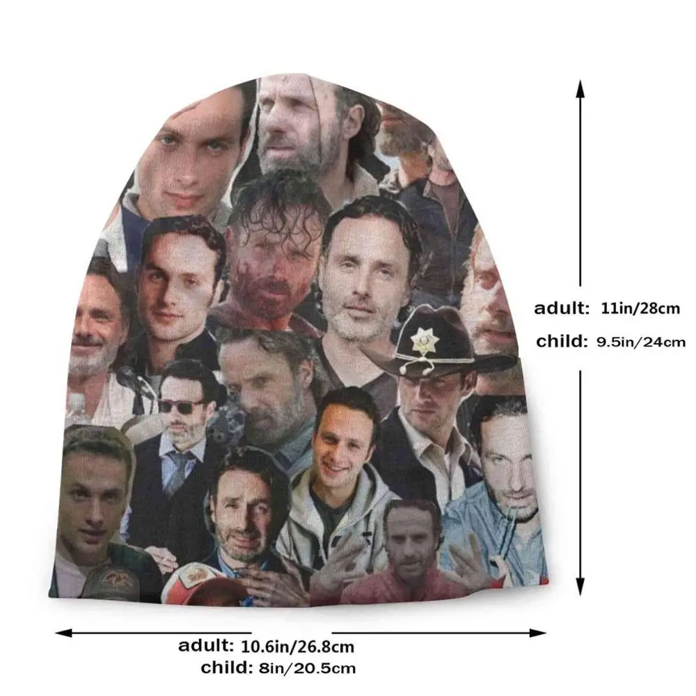 Вязаная шапка с коллажем для мужчин и женщин Осень-зима |