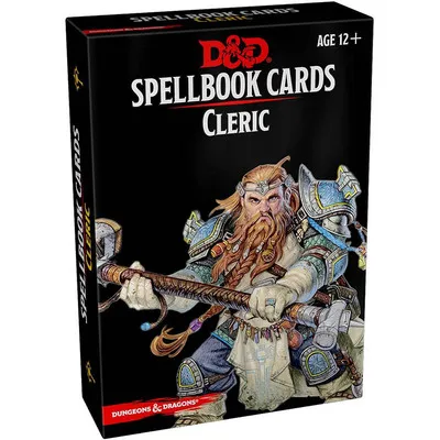 

Настольная игра Hasbro D & d Spellbook Cards: Cleric с английским солитером, настольная игра для многопользовательского дуэлирования, коллекционная карто...