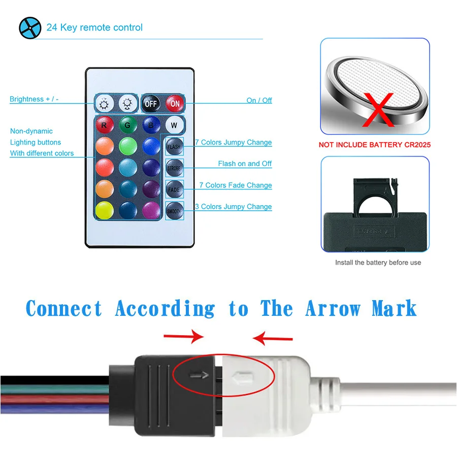 Цветная (RGB) Светодиодные ленты 5 м Bluetooth APP Управление светильник с ИК пультом