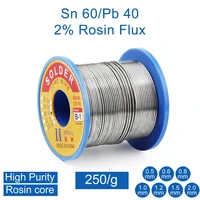 250g 0 5mm 0 6mm 0 8mm 1 0mm 2 0mm 6040 tin lead rosin core solder wire for electrical repair ic repair