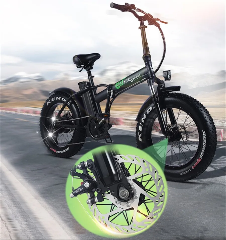 Складной велосипед с толстыми шинами 500 Вт 50 км/ч|Электровелосипед| |