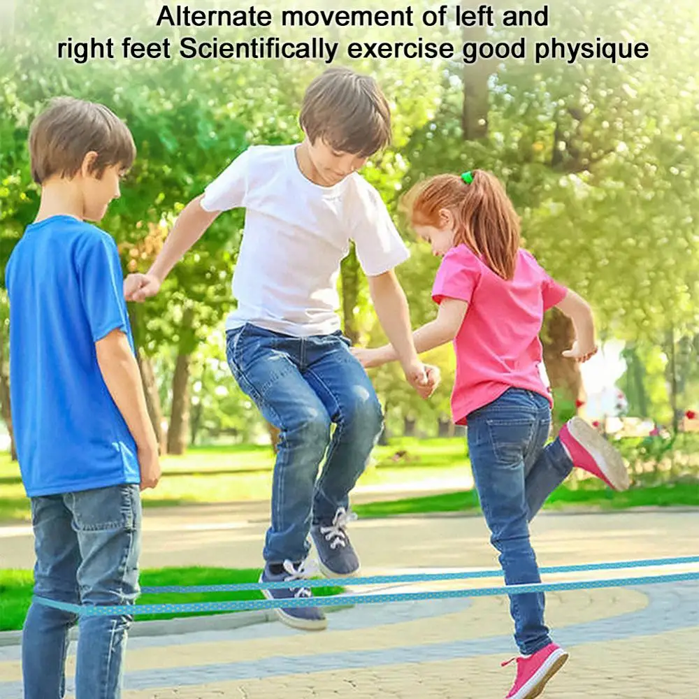 

Children Stretching Elastic Rubber Band Jump Rope Parents Kids Interactive Classic Outdoor Garden Game Toy