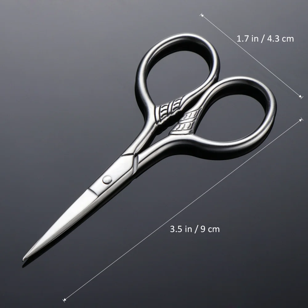 

Stainless Steel Mustache Trimming Shear Men Beard Scissors for Facial Body (Silver)