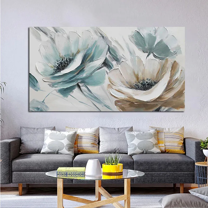 

100% абстрактный холст ручной работы картины маслом, классические декоративные цветы, настенные картины для гостиной без рамки