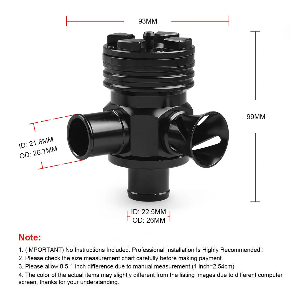 BOV предохранительный клапан для Volkswagen VW GTi Golf Audi Beetle Jetta A3 A4 A6 TT 1 8 T 2 7 без логотипа