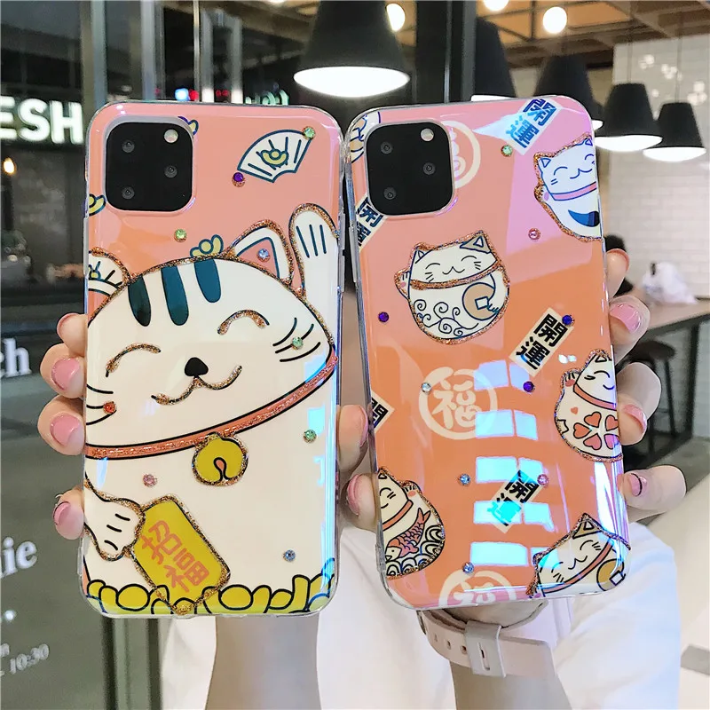 For iphone 11 pro Max Bling Sailor Moon Case X XR XS 6 7 8plus Cartoon Crayon Shin Chan soft TPU back cover |