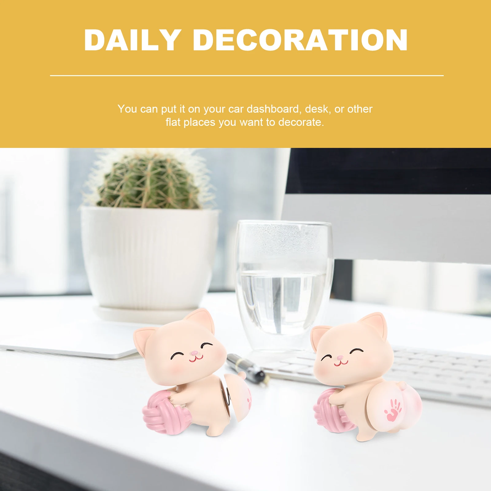 

1pc Lovely Cartoon Decoration Creative Desktop Adornment Pretty Cake Decoration Car Interior Decoration Accessories