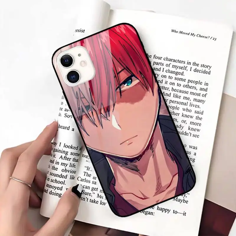 

TOPLBPCS Shoto Todoroki Tempered glass Phone Cover for iPhone 8 7 6 6S Plus X XR 11 pro XS MAX fundas